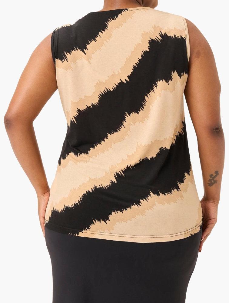 Multi Drape Neck Sleeveless Top side