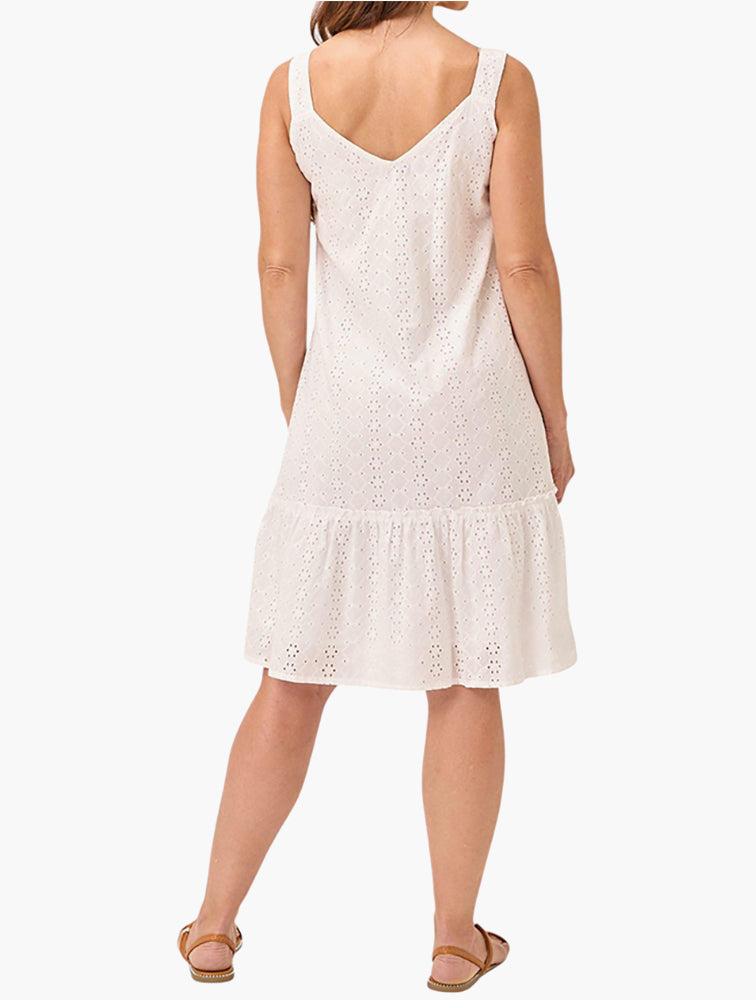 White Eyelet Ruffle Sundress side