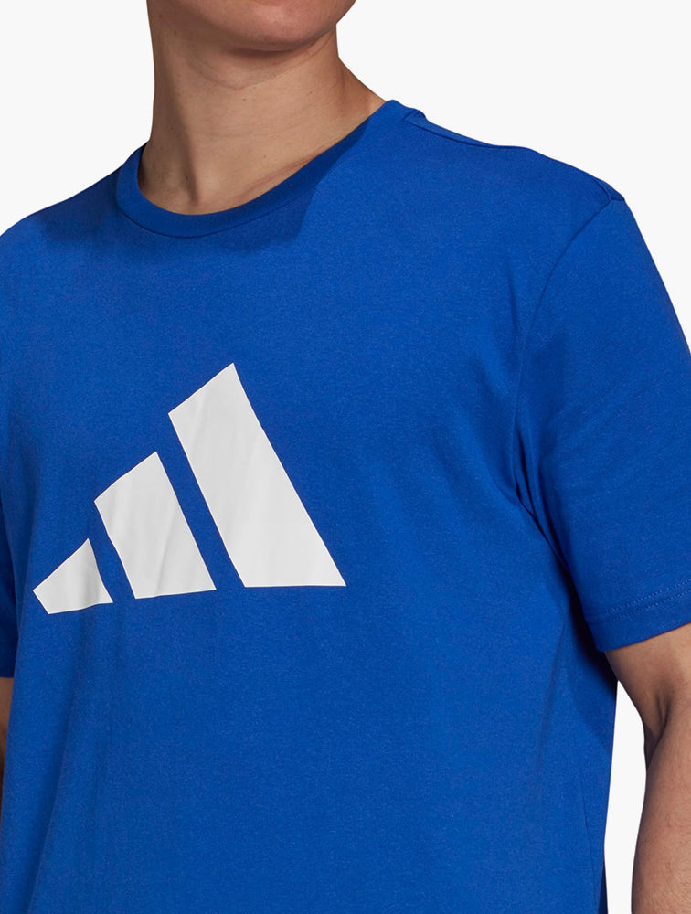 Adidas Bold Blue Future Icons 3B Logo Graphic Tee - Side View