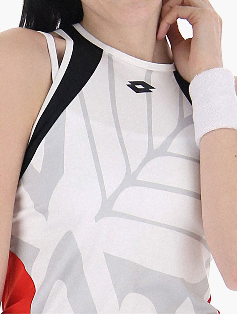 Lotto White Red Tank Top detail