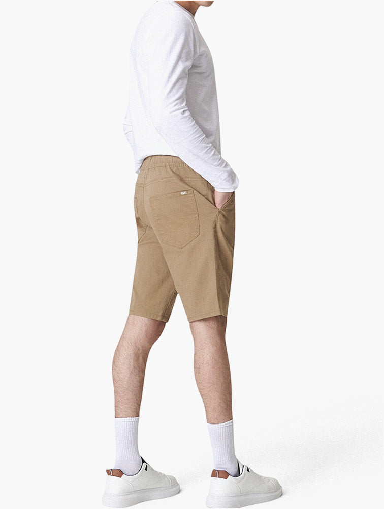 Sinsay Brown Cotton Chino Shorts - back