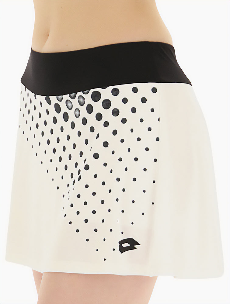 Lotto White & Black Printed High Rise Mini Skirt back view