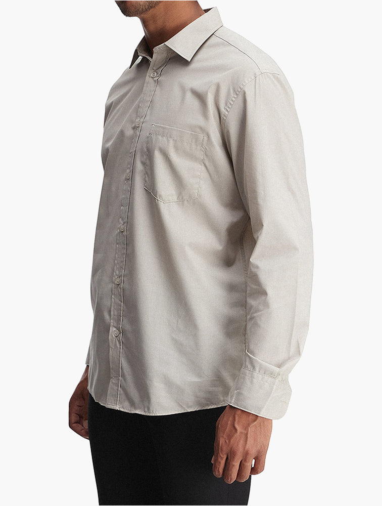 Woolworths Natural Regular Fit Easy Care Shirt - Side View