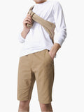 Sinsay Brown Cotton Chino Shorts - front
