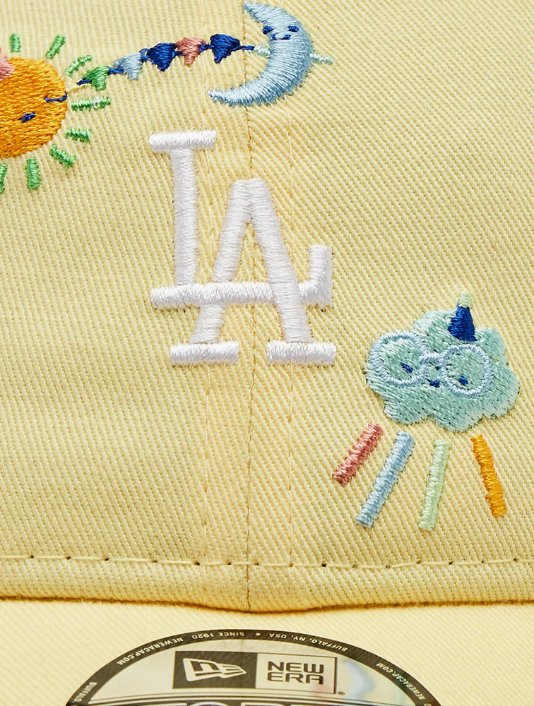 New Era Yellow Starry 9FORTY LA Dodgers Cap - Detail
