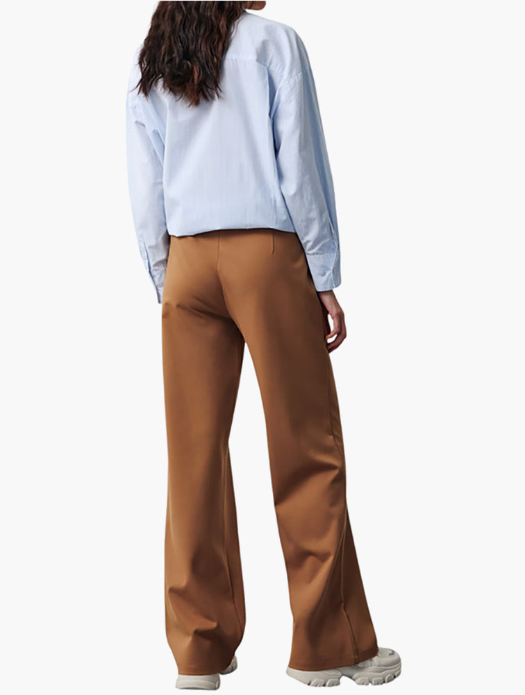 Sinsay Beige Wide Leg Trousers - Back