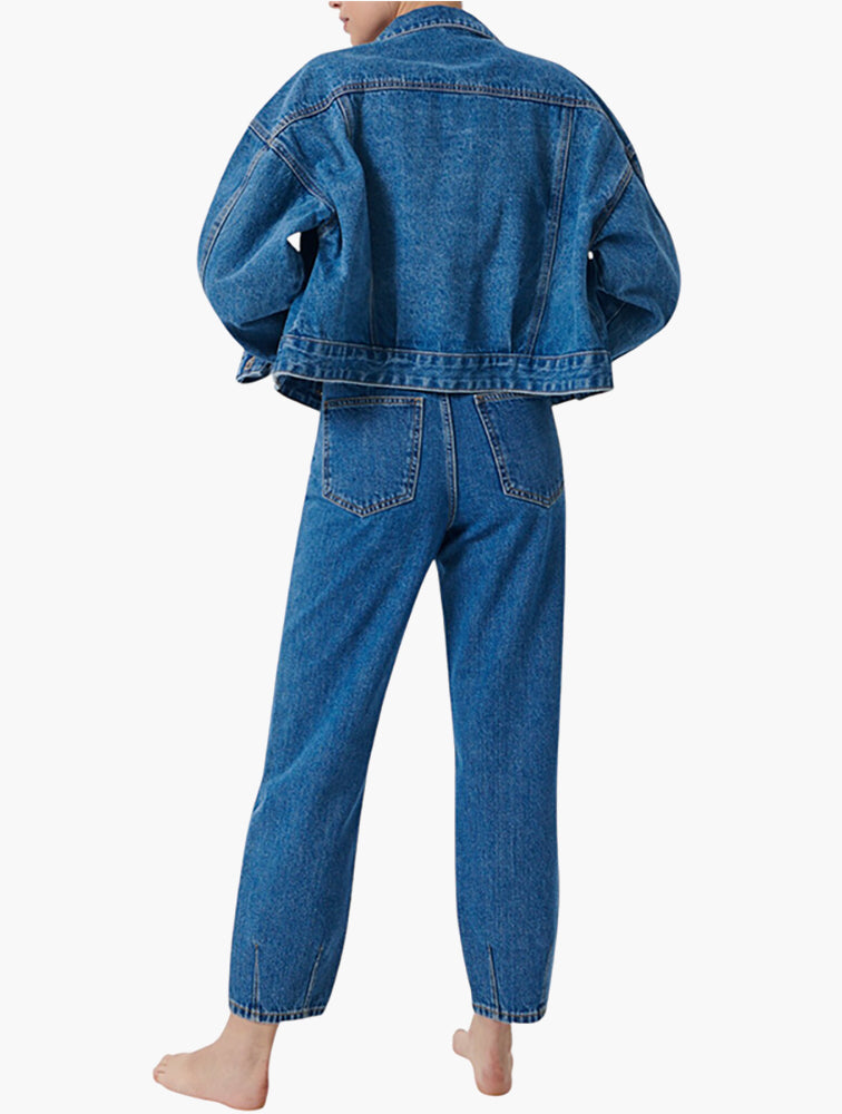 Sinsay Blue High Waist Balloon Jeans - Back