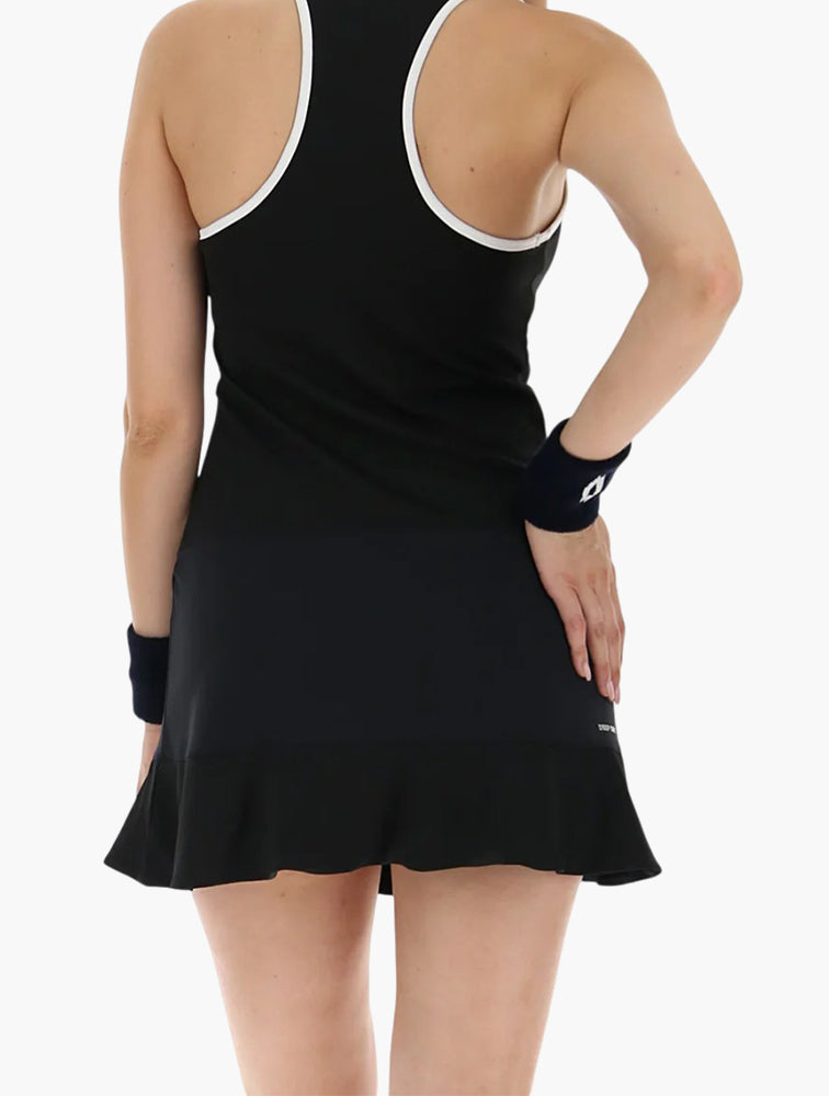 Lotto Black Squadra Sleeveless Mini Tennis Dress side view