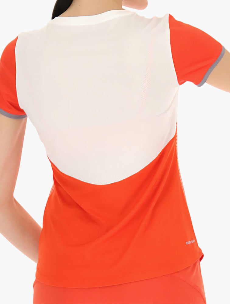 Lotto Red Poppy & White Logo Print Tee - Back
