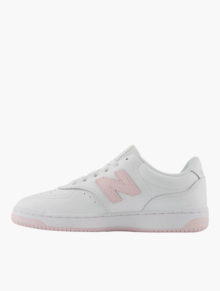 New Balance White & Pink 80 Sneakers - Back