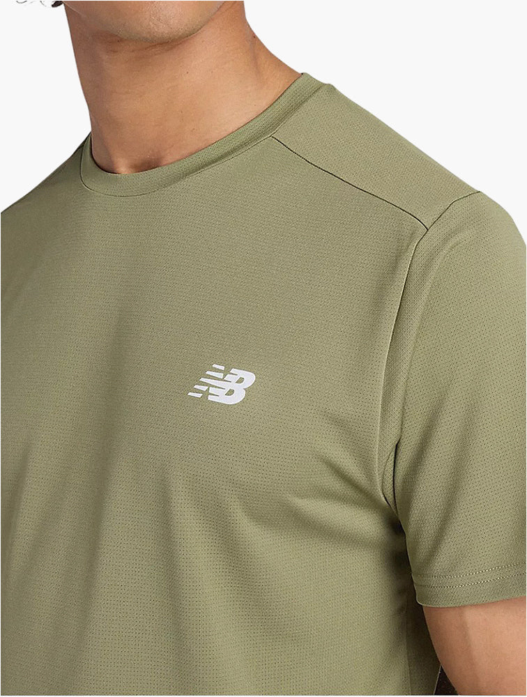 New Balance Dark Olivine Running Tee side