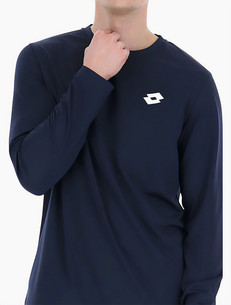 Lotto Navy Blue Logo Print Long Sleeve Tee back view