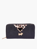 Scotty Bags Phantom Black Paris Leopard Clutch - front