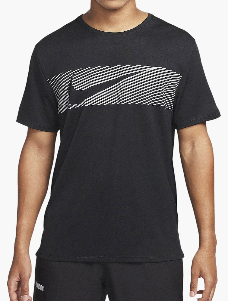 Nike Black Miler Flash Dri-FIT T-Shirt front