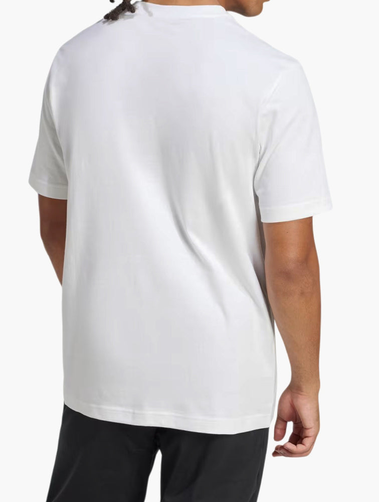 Adidas Lounge Slides Graphic Pocket Tee Grey Four - Side View