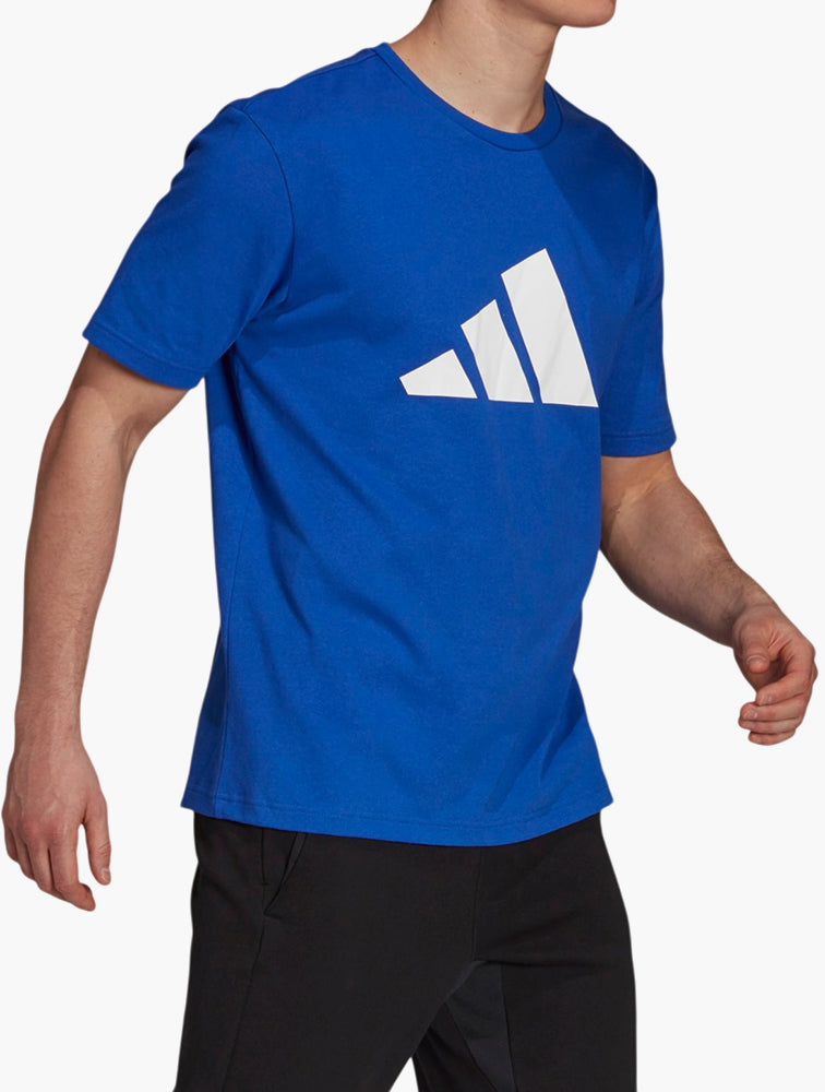 Adidas Bold Blue Future Icons 3B Logo Graphic Tee - Back View