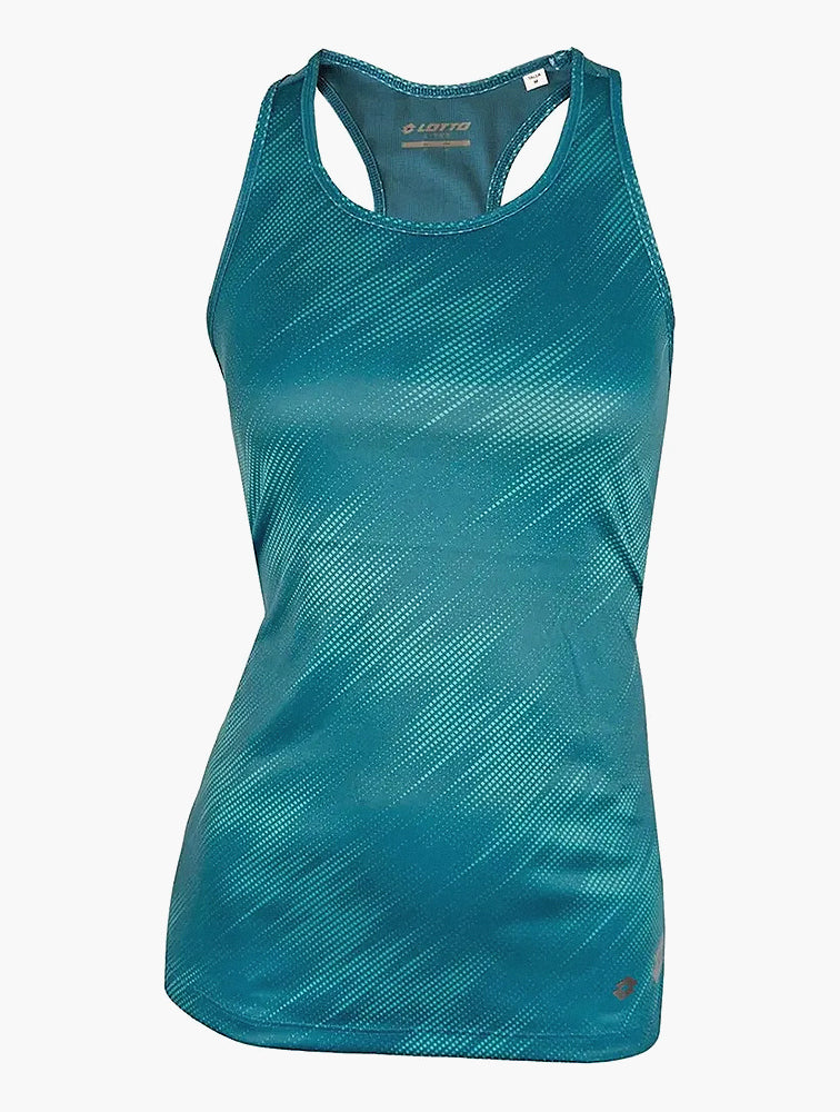 Lotto Teal Sport Running Tank Top - On Model