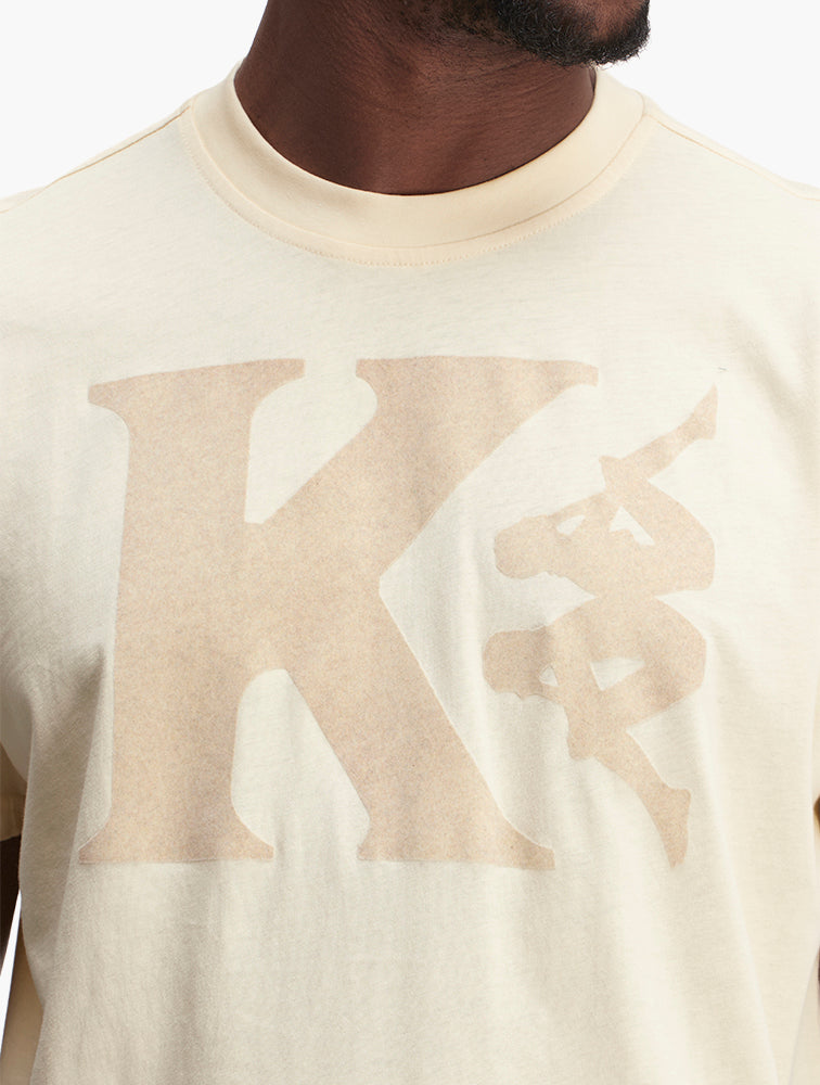 Kappa Beige Authentic Mally Tee on model