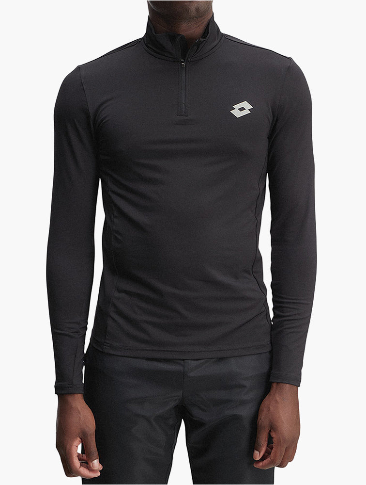 Lotto Black Run Fit Half Zip Sweat Top front view