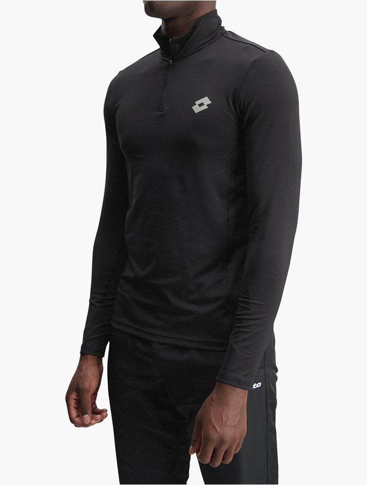 Lotto Black Run Fit Half Zip Sweat Top side view