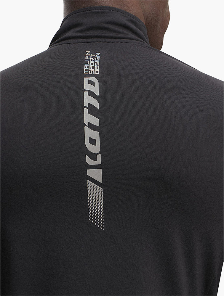 Lotto Black Run Fit Half Zip Sweat Top detail view