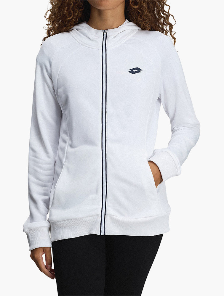 Lotto White Zip-Up Hoodie front view