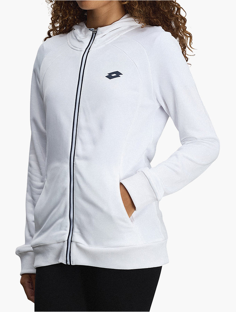 Lotto White Zip-Up Hoodie side view