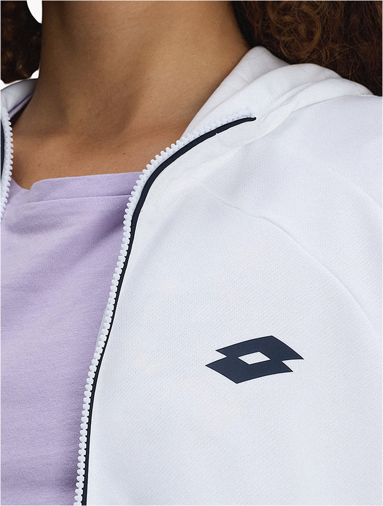 Lotto White Zip-Up Hoodie styled view