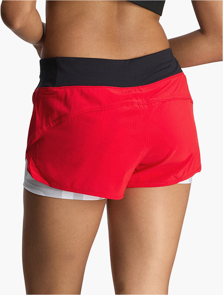 Lotto Red Running Shorts side