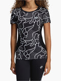 Lotto Black Abstract Athletic Top front