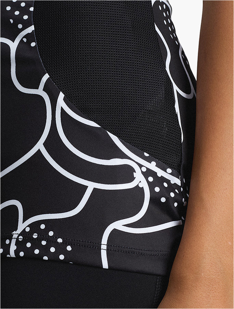 Lotto Black Abstract Athletic Top detail