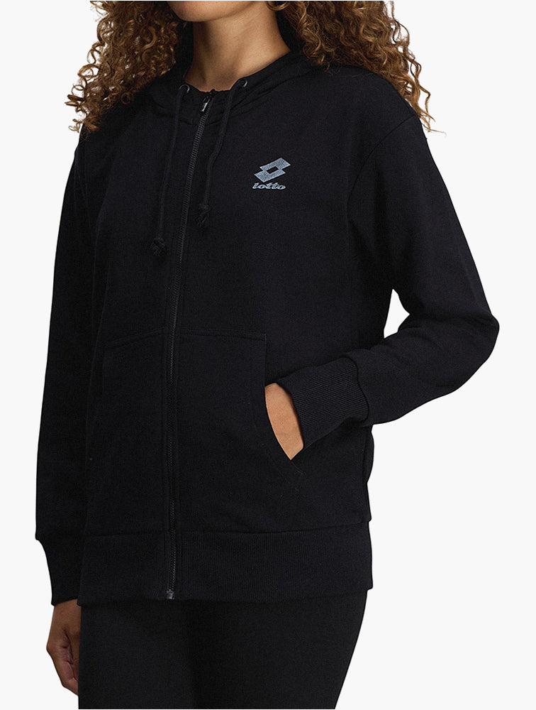 Lotto Black Smart III Full Zip Hoodie side view
