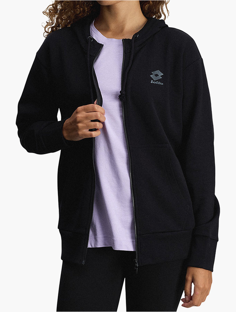 Lotto Black Smart III Full Zip Hoodie back view