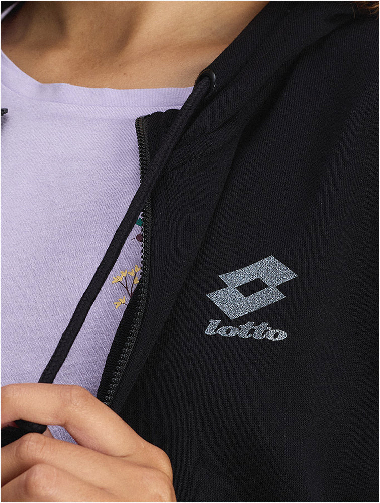 Lotto Black Smart III Full Zip Hoodie detail view