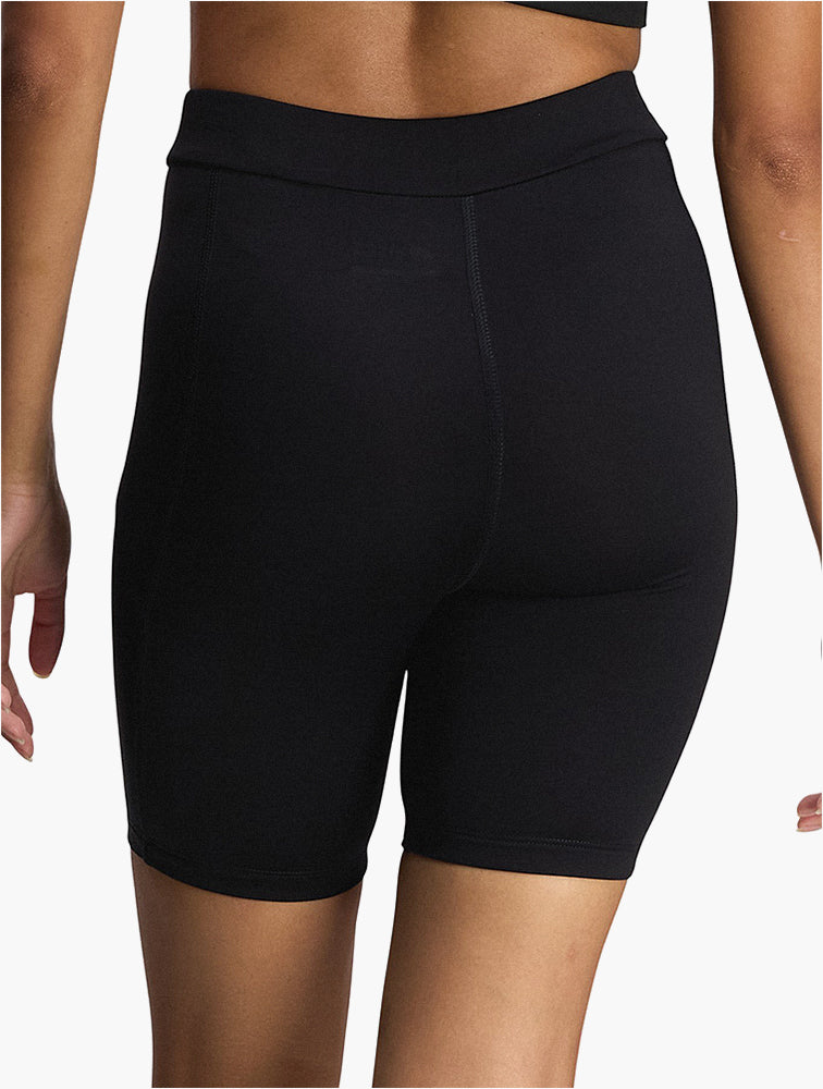 Lotto Black High Rise Stretch Biker Shorts back view