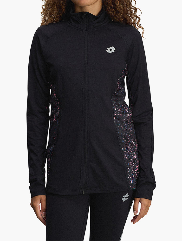 Lotto Black Dusty Pink Splatter Jacket front