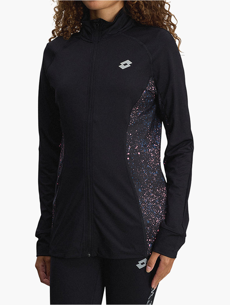 Lotto Black Dusty Pink Splatter Jacket back