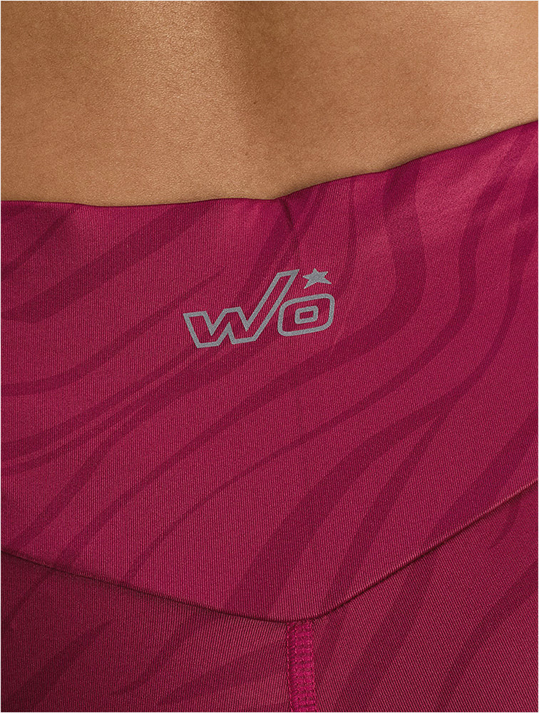 Lotto Purple High Rise Printed Workout Leggings detail view