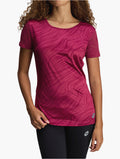 Lotto Purple Wavy Pattern Performance Tee front view