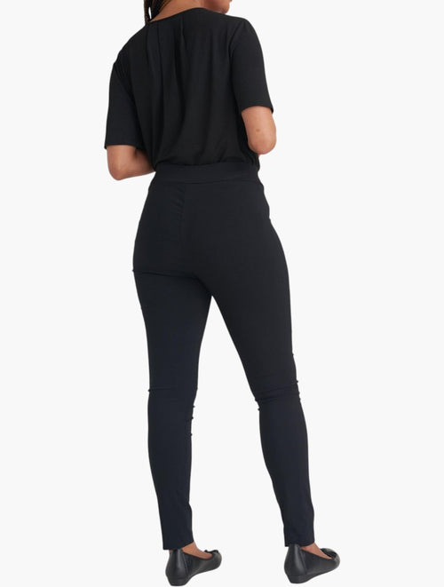 Black High Waisted Skinny Pants - side view