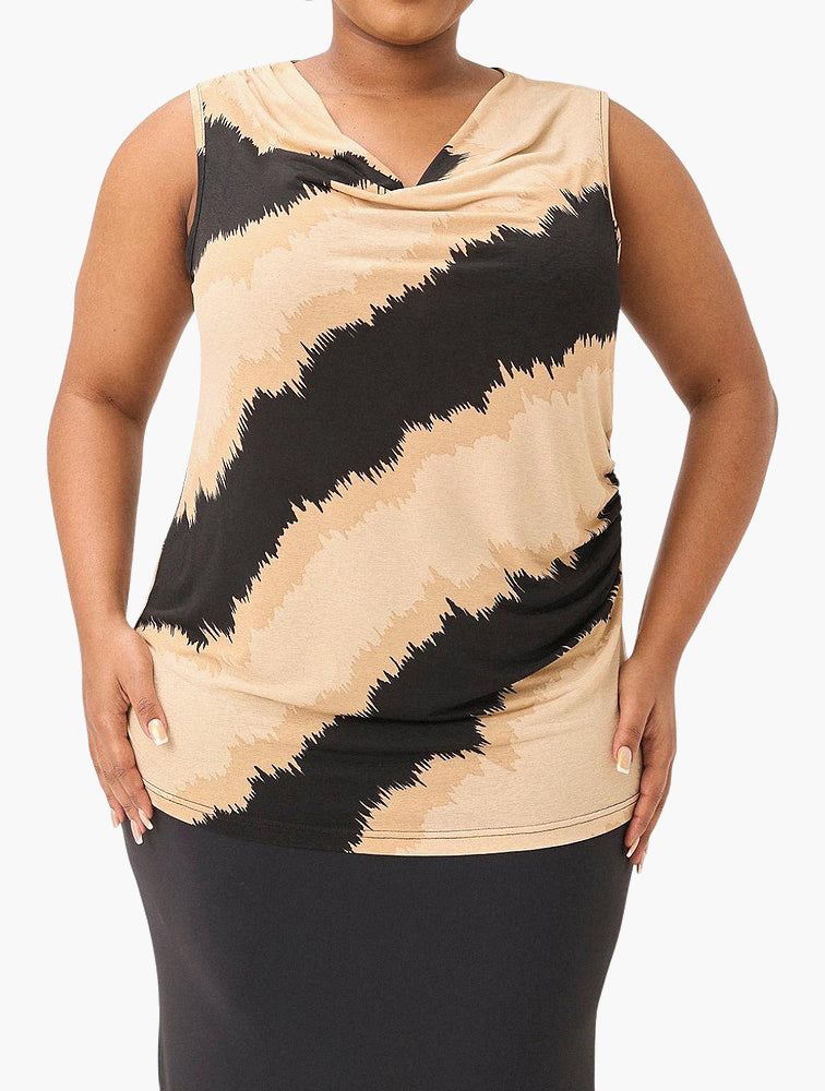 White Palm Tree Shift Dress front