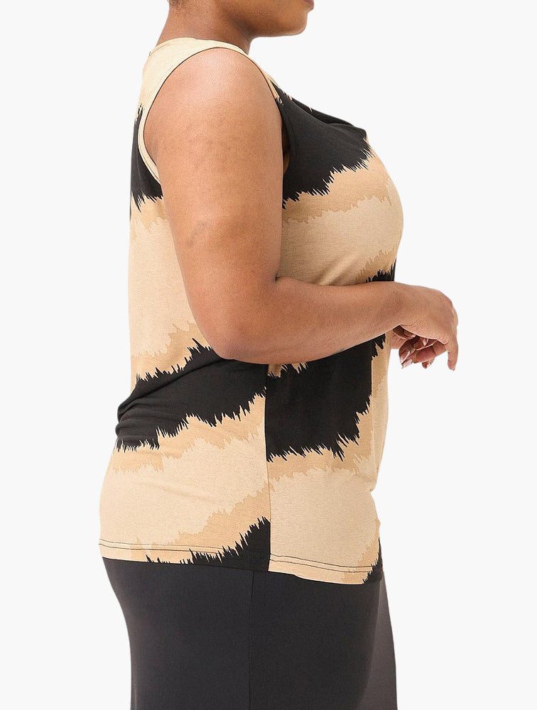 White Palm Tree Shift Dress side