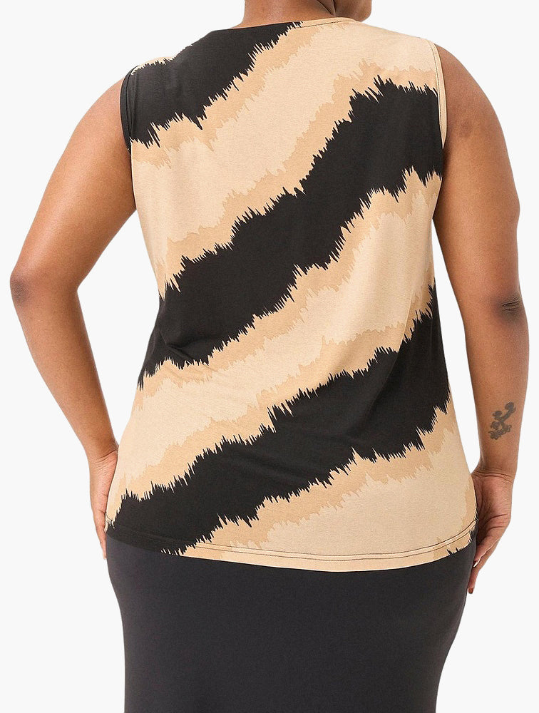 White Palm Tree Shift Dress back