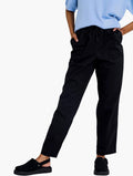Miladys Black Drawstring Trousers - Front View