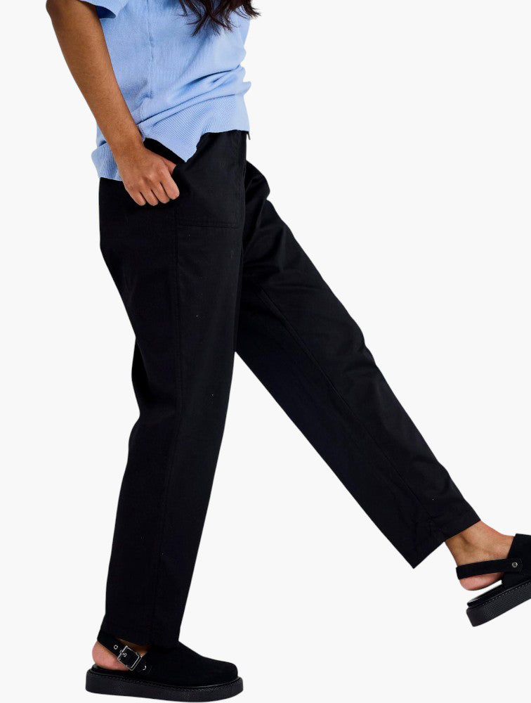 Miladys Black Drawstring Trousers - Side View