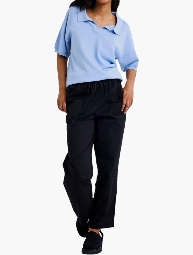 Miladys Black Drawstring Trousers - Detail View