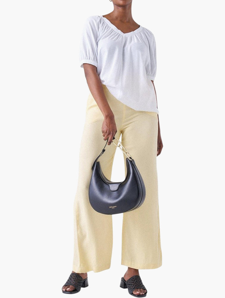 Miladys Yellow Wide Leg Trousers - Detail View