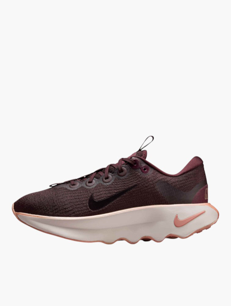 Nike Burgundy Crush & Red Sepia Motiva Sneakers - Top View
