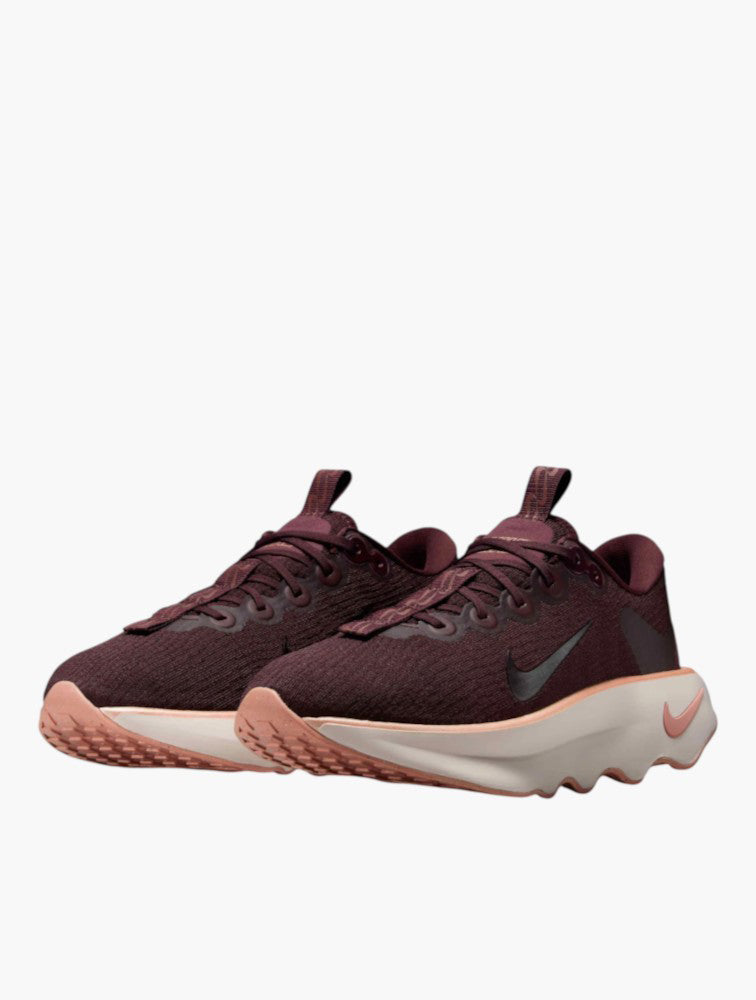Nike Burgundy Crush & Red Sepia Motiva Sneakers - Back View