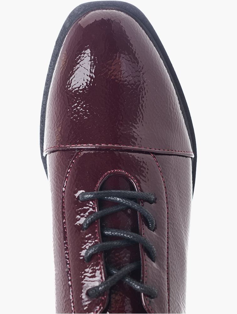 Pierre Cardin Red Oxford Shoes - Back View
